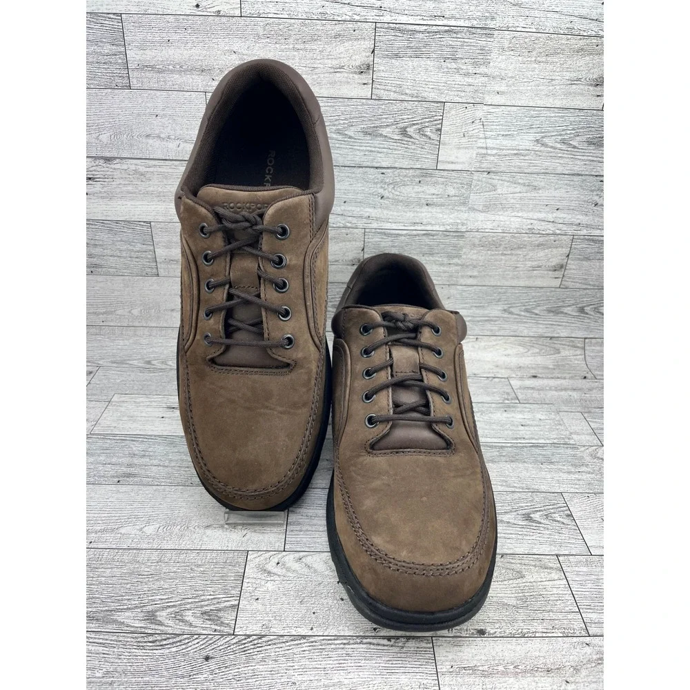 Rockport Men World Tour Classic Brown Nubuck Leather Walking Shoes K71202 Sz 12W